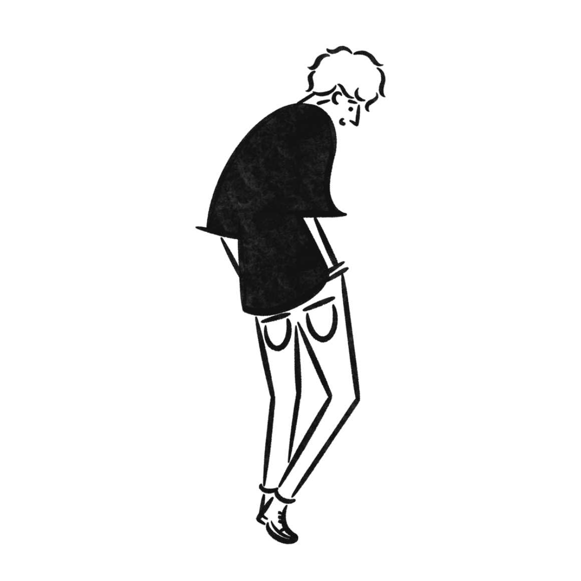 格好つけている人