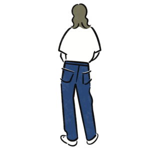 後ろ姿の男性