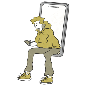 スマホを触る人