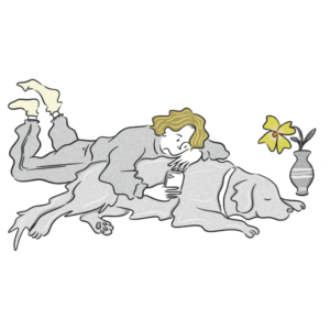 犬と女性